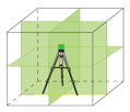 Křížový laser ADA TopLiner 3-360 Green paprsky