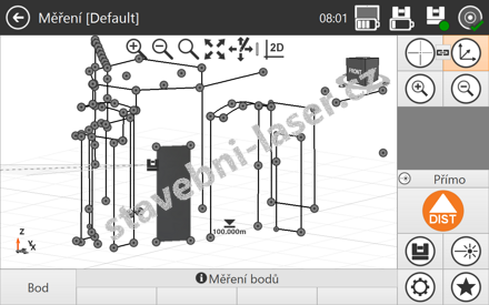 Situace se zobrazuje přímo on-line ve 3D