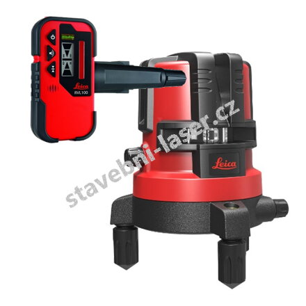 Interiérový křížový laser Leica Lino L4P1 s přijímačem